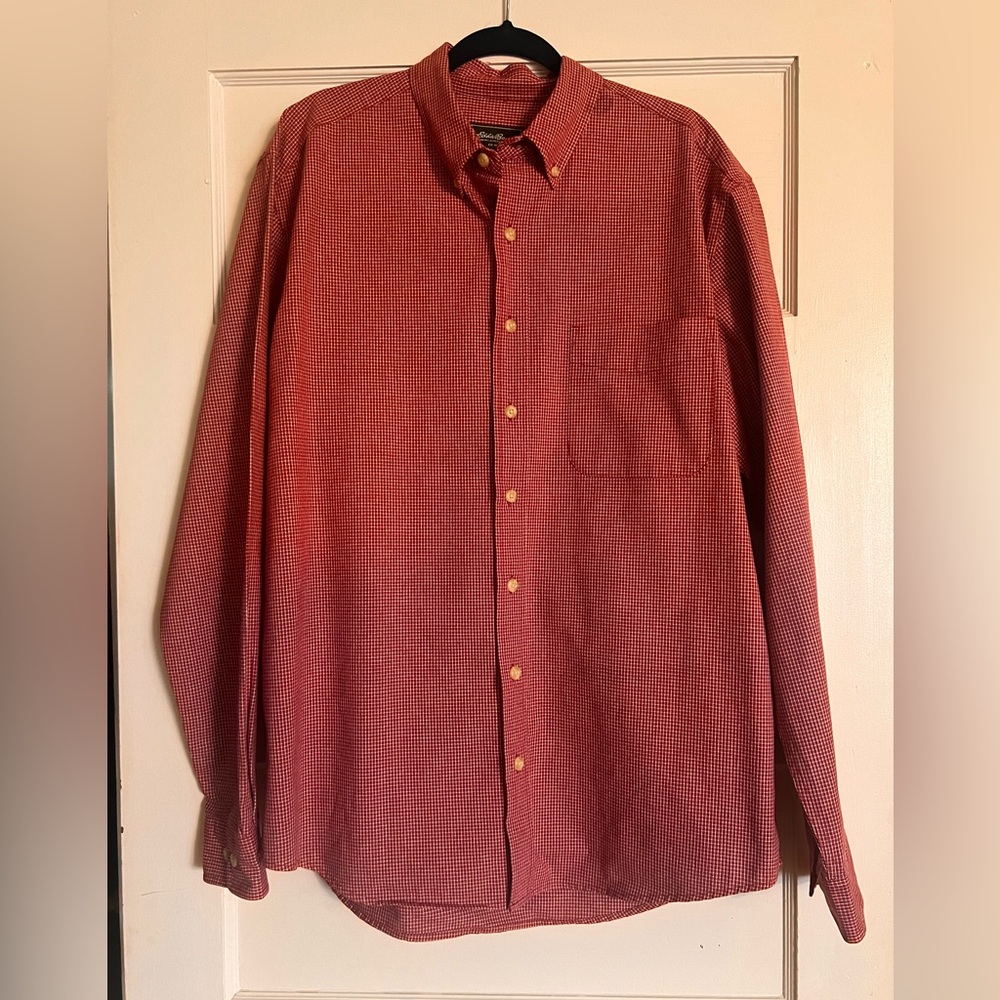 Eddie Bauer, tall large, red shirt